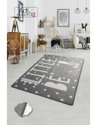 Chilai Home Covor antiderapant pentru copii 150x200 cm Little Bear Gri