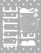 Chilai Home Covor antiderapant pentru copii 150x200 cm Little Bear Gri