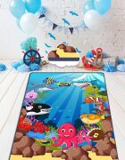 Chilai Home Covor antiderapant pentru copii Aquarium 150x200 cm