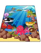 Chilai Home Covor antiderapant pentru copii Aquarium 150x200 cm