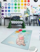 Chilai Home Covor antiderapant pentru copii Balloons Blue 100x150 cm