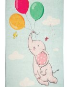 Chilai Home Covor antiderapant pentru copii Balloons Blue 100x150 cm