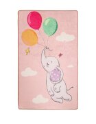Chilai Home Covor antiderapant pentru copii Balloons Pink 100x150 cm