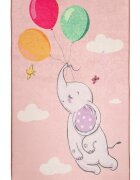 Chilai Home Covor antiderapant pentru copii Balloons Pink 100x150 cm