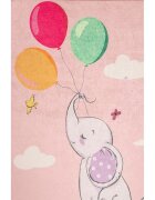 Chilai Home Covor antiderapant pentru copii Balloons Pink 150x200 cm