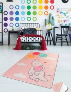 Chilai Home Covor antiderapant pentru copii Balloons Pink 150x200 cm