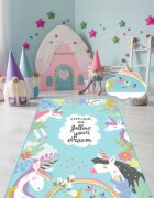 Chilai Home Covor antiderapant pentru copii Cute Unicorn 100x150 cm