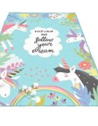 Chilai Home Covor antiderapant pentru copii Cute Unicorn 100x150 cm