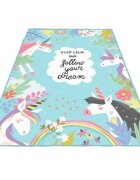 Chilai Home Covor antiderapant pentru copii Cute Unicorn 150x200 cm