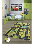 Chilai Home Covor antiderapant pentru copii Green City 150x200 cm