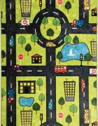 Chilai Home Covor antiderapant pentru copii Green City 150x200 cm