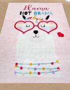 Chilai Home Covor antiderapant pentru copii Llama not Drama 150x200 cm