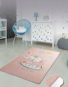Chilai Home Covor antiderapant pentru copii Lovely Pink 150x200 cm