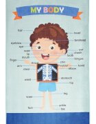 Chilai Home Covor antiderapant pentru copii My Body 150x200 cm