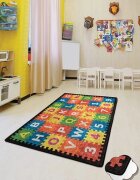 Chilai Home Covor antiderapant pentru copii Puzzle 100x150 cm