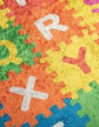 Chilai Home Covor antiderapant pentru copii Puzzle 100x150 cm