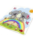 Chilai Home Covor antiderapant pentru copii Rainbow Elephants 100x150 cm