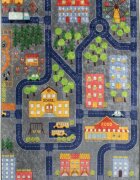 Chilai Home Covor antiderapant pentru copii Small Town gri 150x200 cm