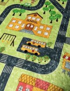 Chilai Home Covor antiderapant pentru copii Town Green 150x200 cm