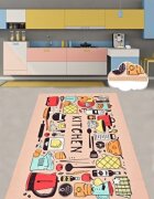 Chilai Home Covor de bucatarie antiderapant 80x150 cm Happy Lunch