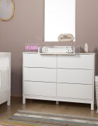 Childhome Comoda Jota 118.1x73.3x100.2 cm cu masa de infasat Mdf Alb