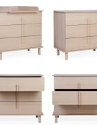 Childhome Comoda Nordica Natural cu masa de infasat 85x50x95 cm