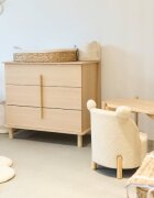 Childhome Comoda Nordica Natural cu masa de infasat 85x50x95 cm