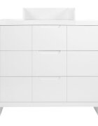 Childhome Comoda Quadro White 100x55x89 cm cu masa de infasat mdf alb