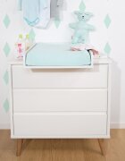 Childhome Comoda Retro Rio 90x50x90 cm cu masa de infasat Mdf Alb