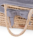 Childhome Cos bebe Moise Gri din coji de porumb cu saltea husa jerse detasabila si lavabila usor de transportat dimensiuni 84 x 47 x 29 cm