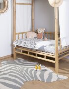 Childhome Covor bumbac 145x160 cm Zebra gri