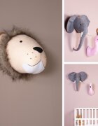 Childhome Decoratiune perete 15x28x36 cm Leu