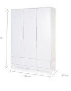 Childhome Dulap Jota 135x45x190 cm Mdf Alb