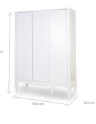 Childhome Dulap Romantic 136.8x60.3x190 cm Mdf Alb