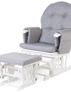 Childhome Fotoliu balansoar pentru alaptat cu suport pentru picioare Gri