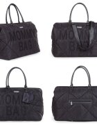 Childhome Geanta de infasat matlasata Mommy Bag negru