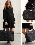 Childhome Geanta de infasat matlasata Mommy Bag negru