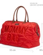 Childhome Geanta de infasat matlasata Mommy Bag rosu
