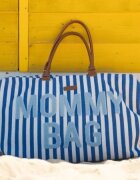 Childhome Geanta de infasat Mommy Bag albastru alb