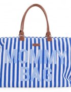 Childhome Geanta de infasat Mommy Bag albastru alb