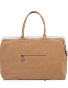 Childhome Geanta de infasat Mommy Bag aspect piele intoarsa bej