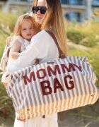Childhome Geanta de infasat Mommy Bag nude alb