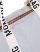 Childhome Geanta de infasat Mommy Bag Signature alb
