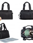 Childhome Geanta de infasat Mommy Club piele PU negru