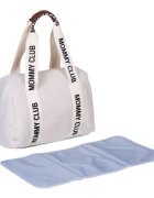 Childhome Geanta de infasat Mommy Club Signature Teddy Offwhite