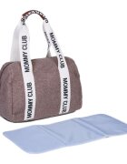 Childhome Geanta de infasat Mommy Club Signature Teddy Soft Brown