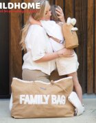 Childhome Geanta Family Bag aspect piele intoarsa bej