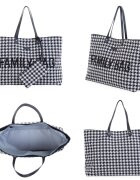 Childhome Geanta Family Bag Pied de Poule negru