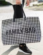 Childhome Geanta Family Bag Pied de Poule negru