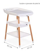 Childhome Masuta de infasat Evolux Natural Alb